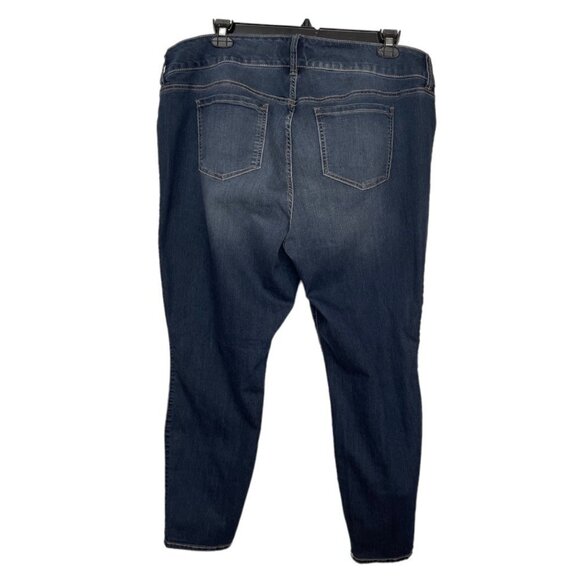 TORRID Cascade Blue Women's Dark Wash‎ Distressed Jegging Plus-Size 22R Stretch - Picture 12 of 13